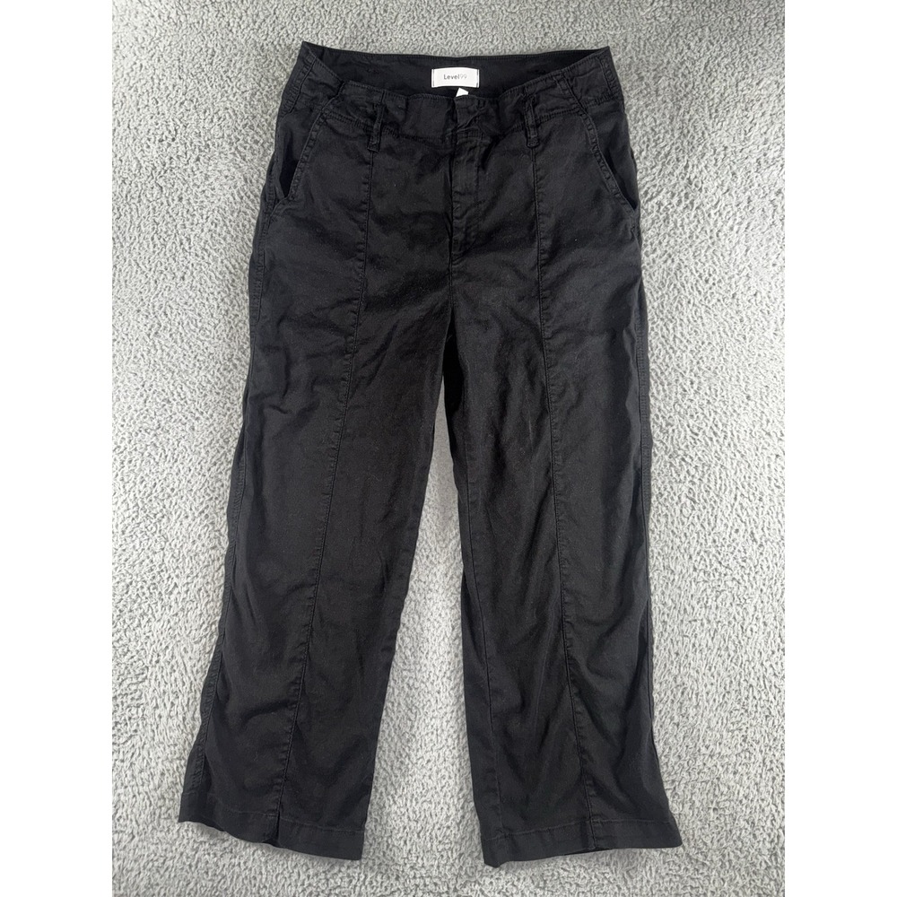 Level 99 Pants Women 31 Straight Leg Linen Utility Outdoor Casual Preppy